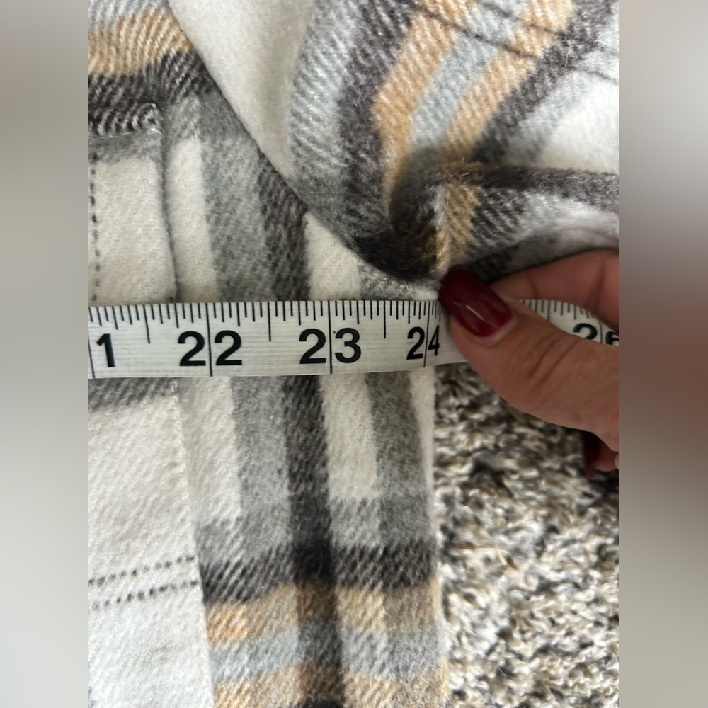 Melloday Women’s Fall Long Line Plaid Shacket Size XL - Picture 5 of 9